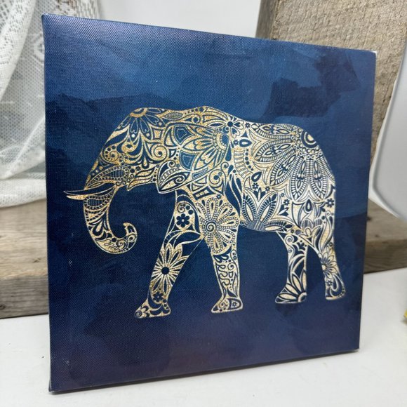 Interesting Painting Of a Elephant 8-1/2" by *-1/2" - Picture 5 of 5